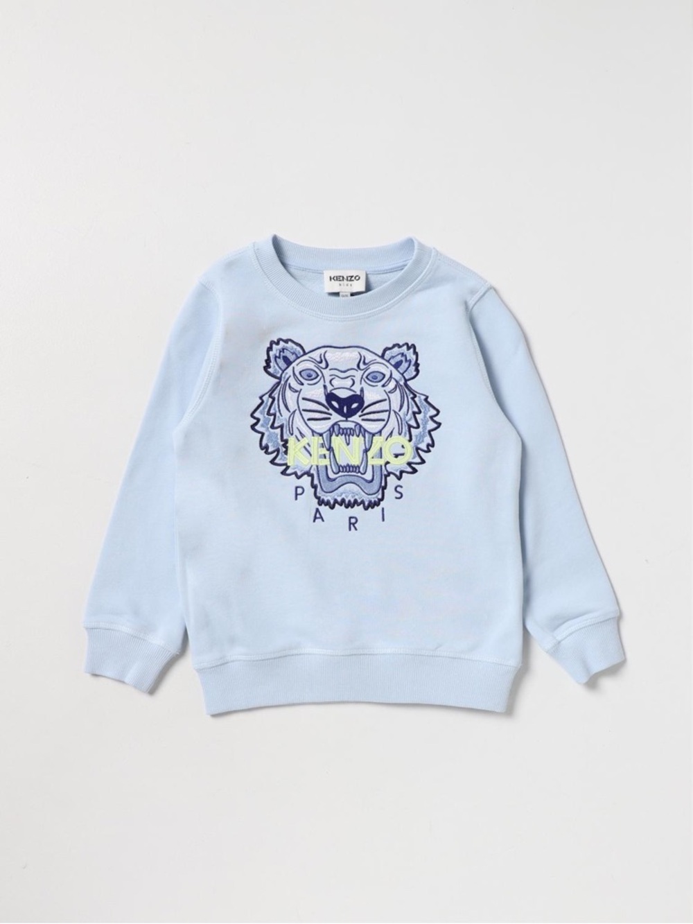 Kenzo Tiger Sweatshirt Light Blue Crewneck Size 12A Fits XS
